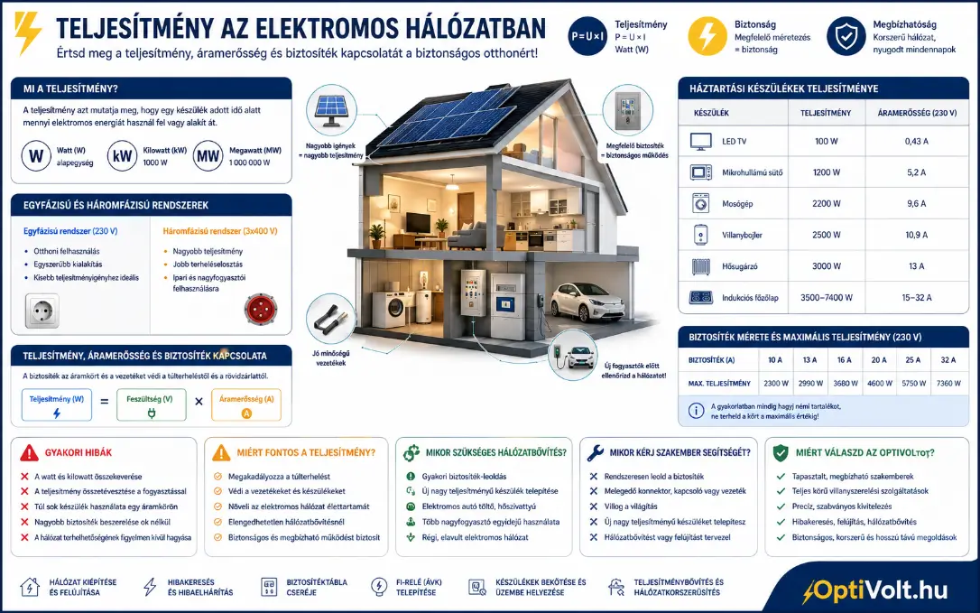 Mi az elektromos teljesítmény és hogyan számolható?