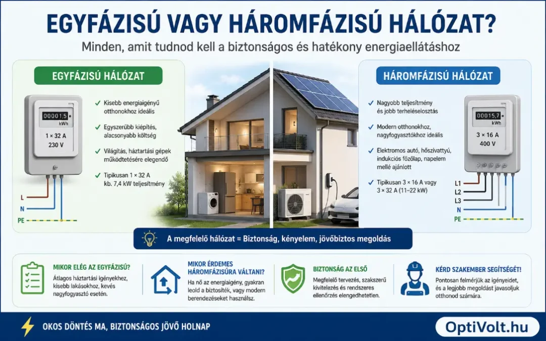 Mi a különbség az egyfázisú és háromfázisú hálózat között?