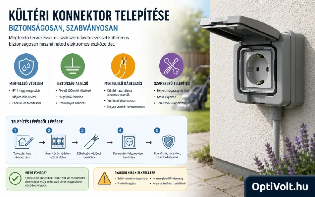 Kültéri konnektor telepítése lépésről lépésre