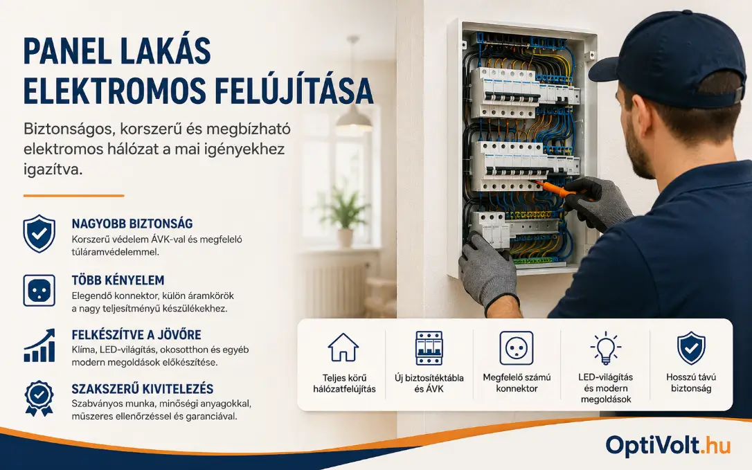 Panel lakások elektromos felújítása