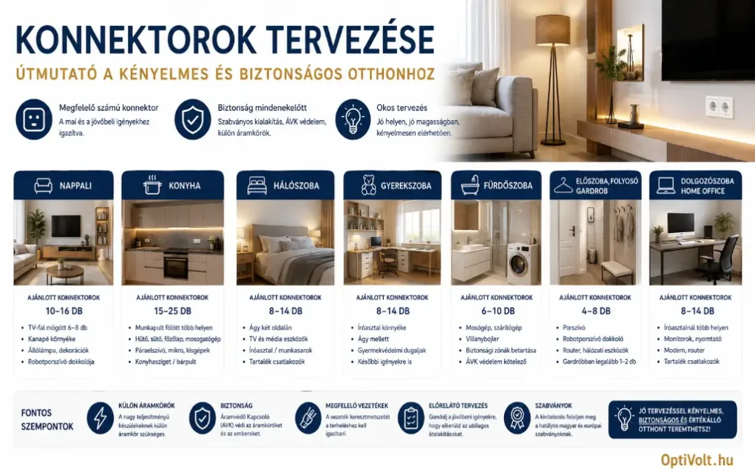 Mennyi konnektor szükséges egy lakásban?