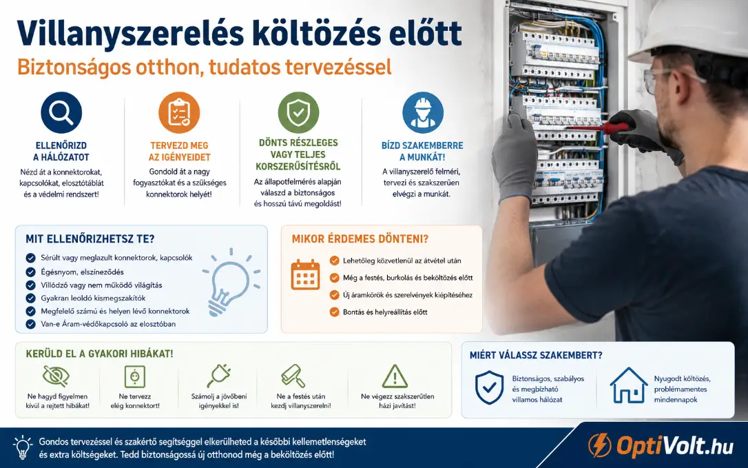 Mit ellenőrizz költözés előtt az elektromos hálózaton?