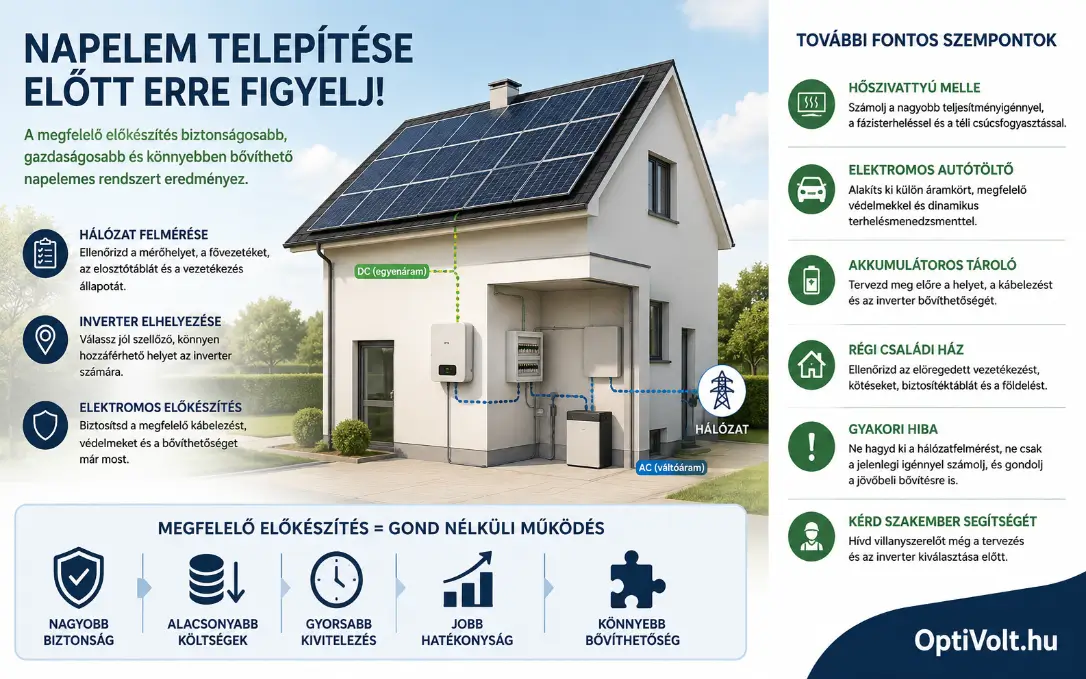 Napelem előtti hálózatfelmérés