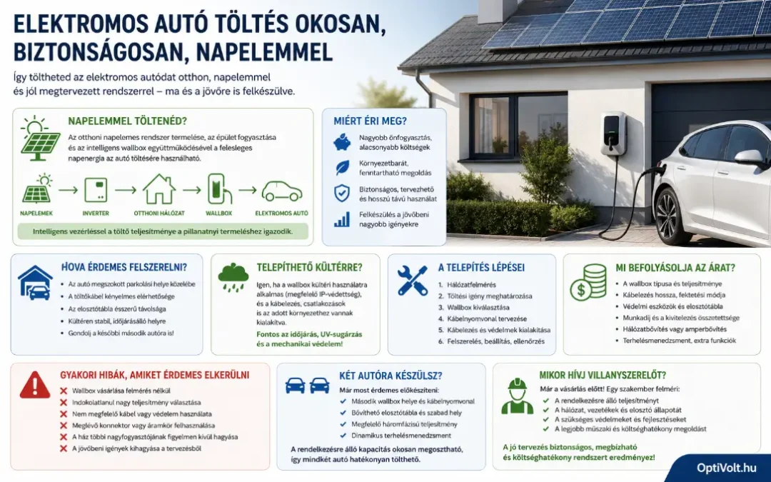 Elektromos autó töltő telepítése
